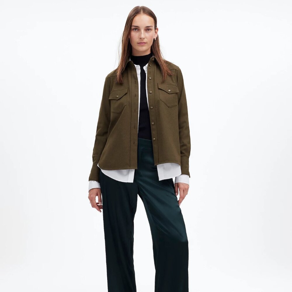 [NWT] Madewell Western Button Up Shirt in Brushed Twill